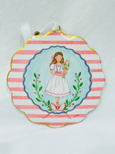 Load image into Gallery viewer, 6” Pastel Nutcracker Scalloped Frame Ornament