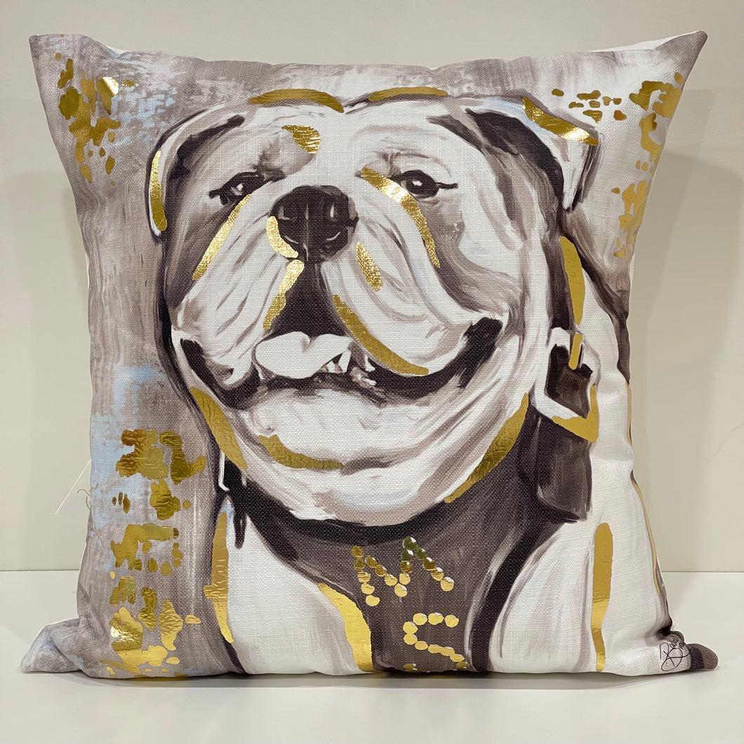 24”x 24” MSU Bulldog Gold Pillow
