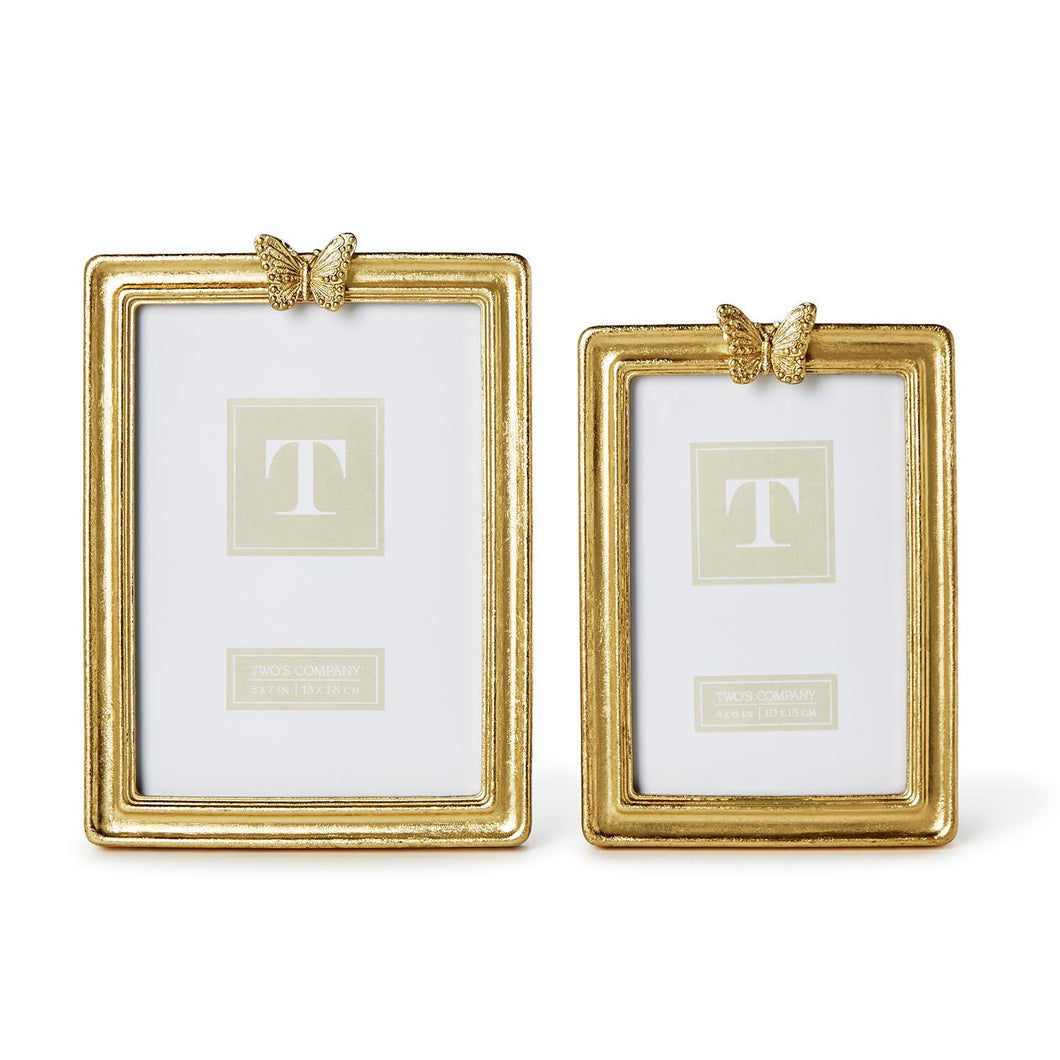 Golden Butterfly Large Rectangular Frame