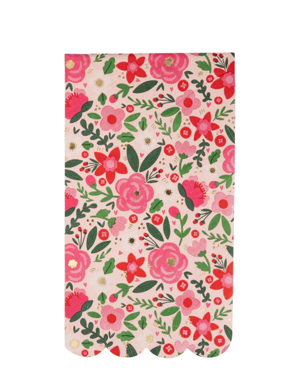 Floral Scallop Dinner Napkins