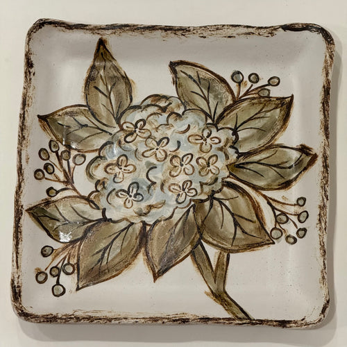 Hydrangea Square Plate