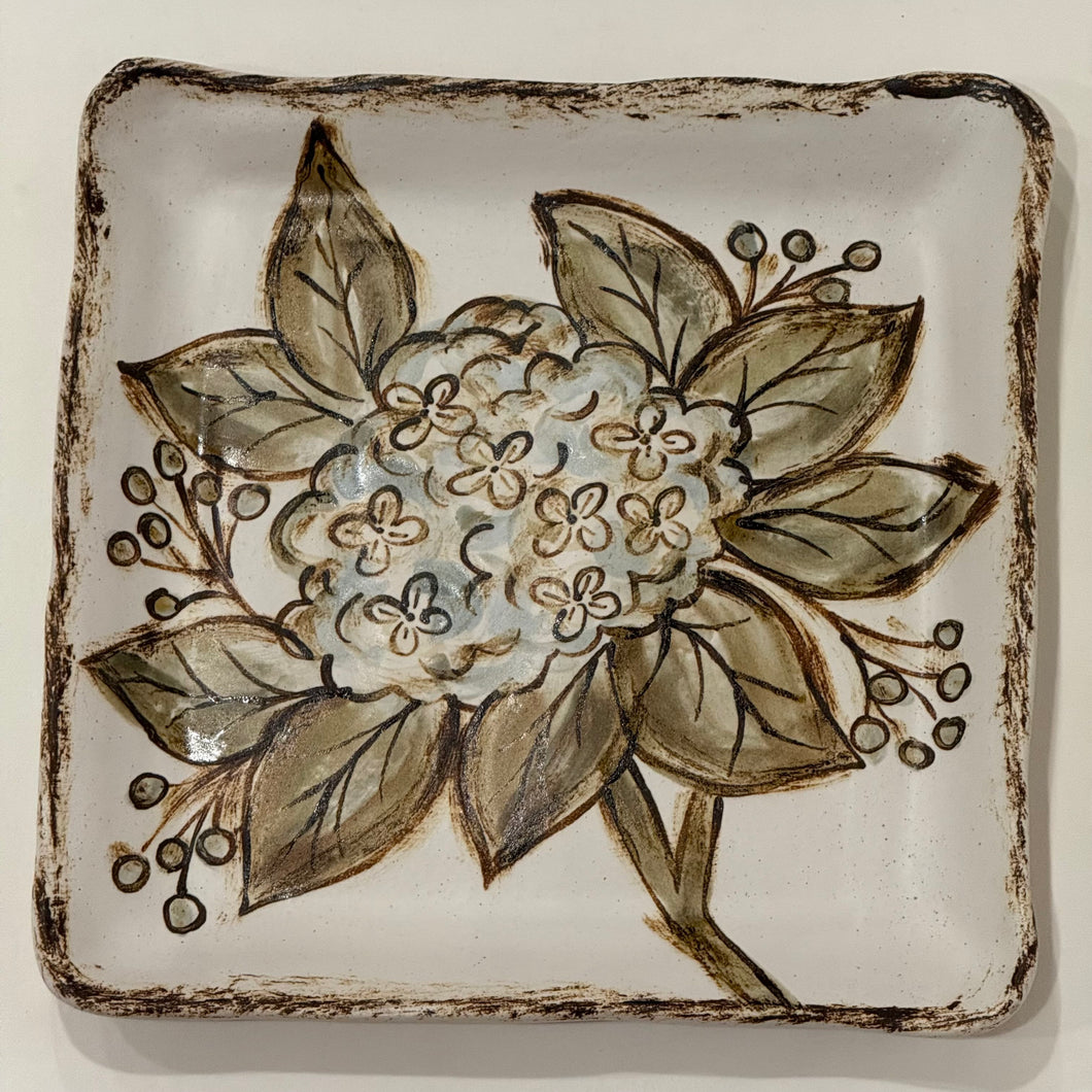 Hydrangea Square Plate