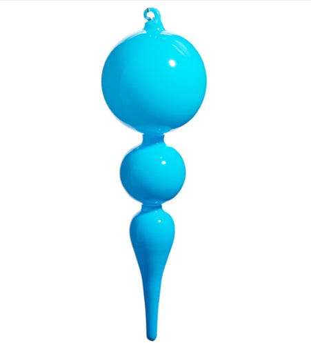 10’’ Bright Blue Finial Ornament