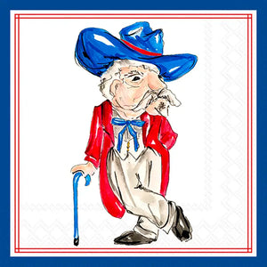 Blue Colonel Reb Hometown Pride Cocktail Napkin