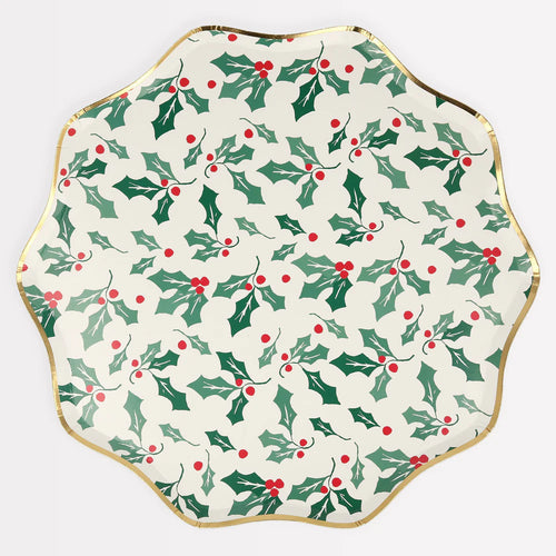 Holly Pattern Dinner Plates 8 ct