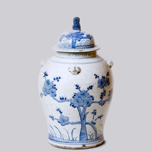Load image into Gallery viewer, Blossoms Blue and White Porcelain Temple Jar