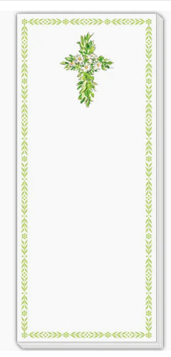 Floral Cross Skinny Notepad