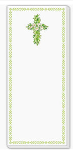 Floral Cross Skinny Notepad