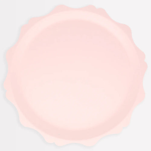 Pink decorative edge plate