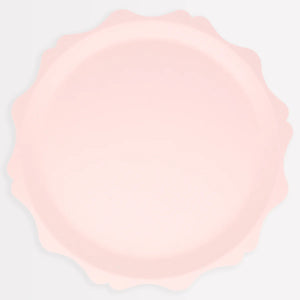 Pink decorative edge plate