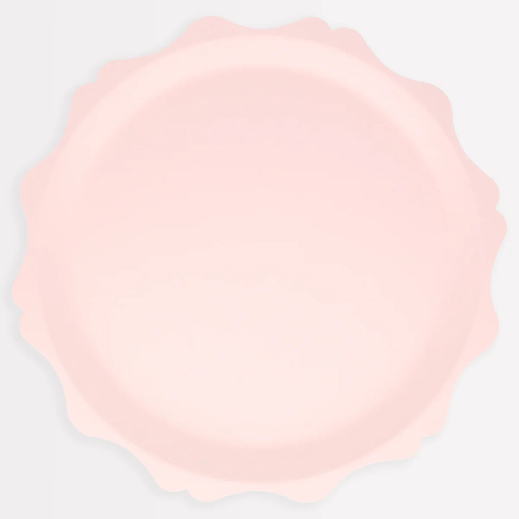 Pink decorative edge plate