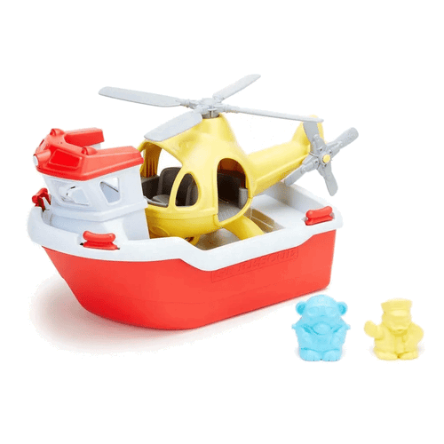 Rescue Boat and Helicopter