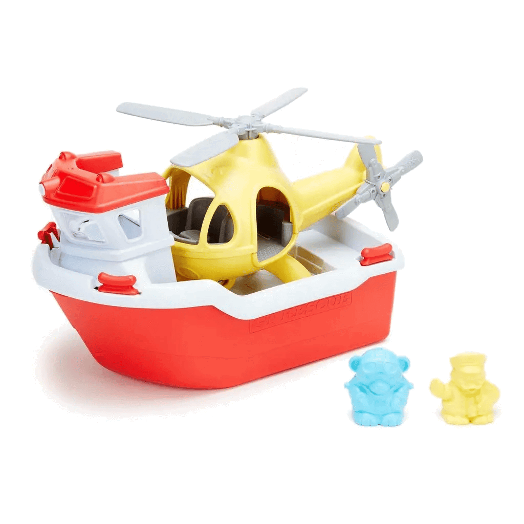 Rescue Boat and Helicopter