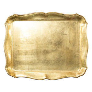 Florentine Wooden Gold Tray