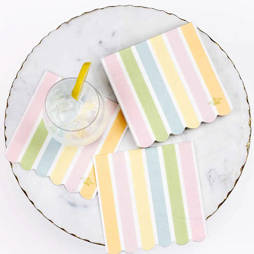 Candy Stripe Cocktail Napkin
