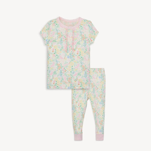 Hoppy Garden Pajama Set with Ruffle