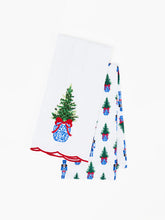 Load image into Gallery viewer, Chinoiserie Tree Embroidered Tea Towel