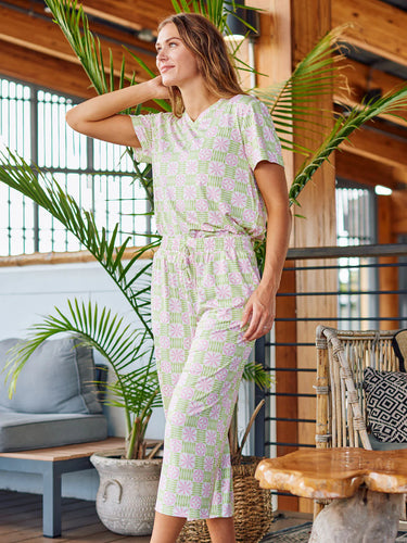 Crop Pant Set Alli Quilted Charm