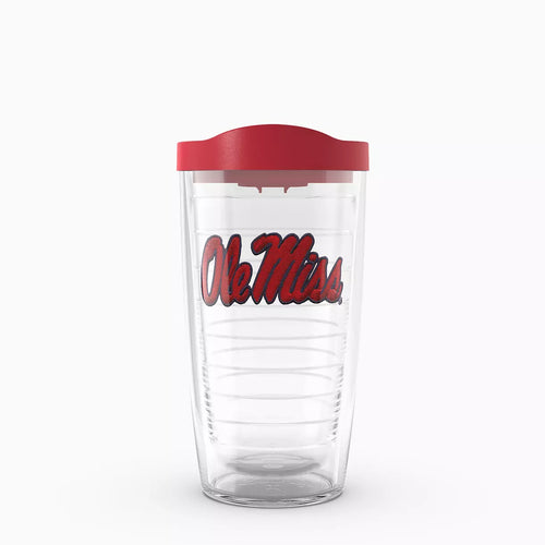 Ole miss clear 16oz tumbler
