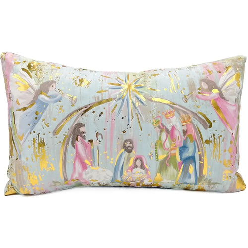 Pastel Nativity Pillow 15 x 24