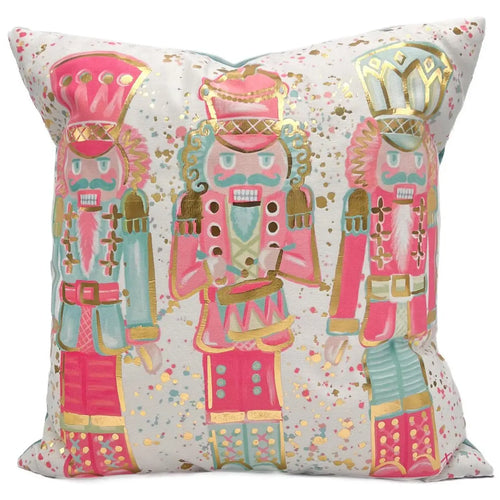 Pink and Mint Nutcracker Pillow 20