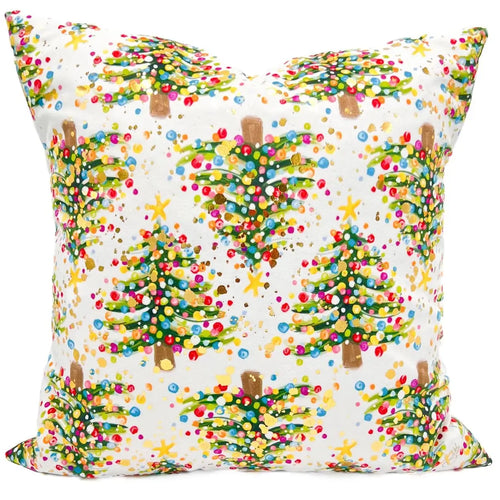 Golden Splatter Trees Pattern w Gold Foil Pillow 20