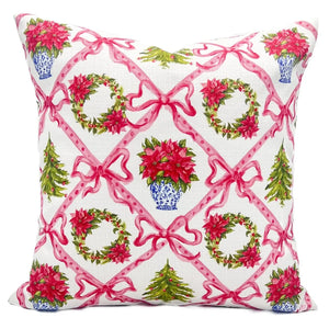 Antique Christmas Garden Pillow 20" x 20"