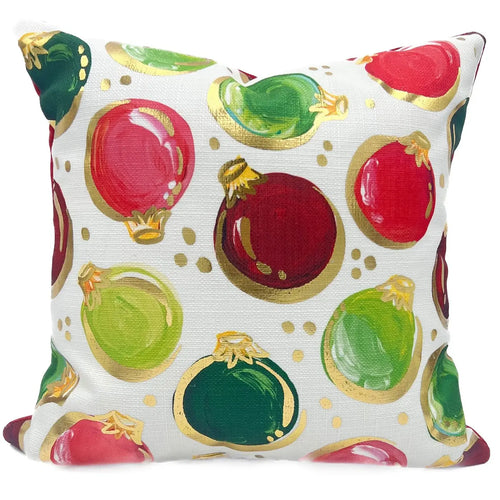 Classic Golden Ornaments Pillow 18 x 18