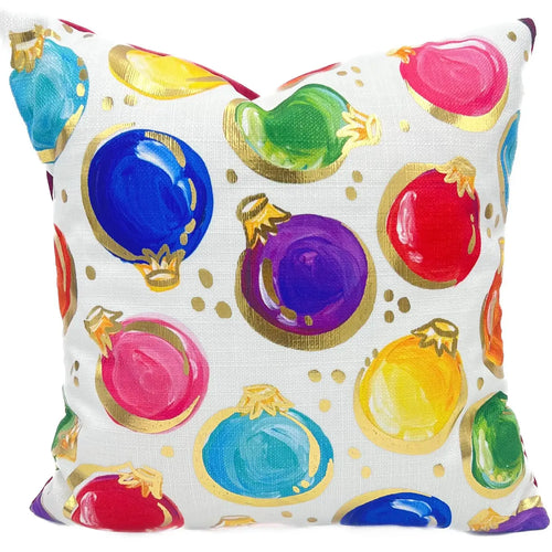 Golden Colorful Ornaments w Gold Foil pillow 18