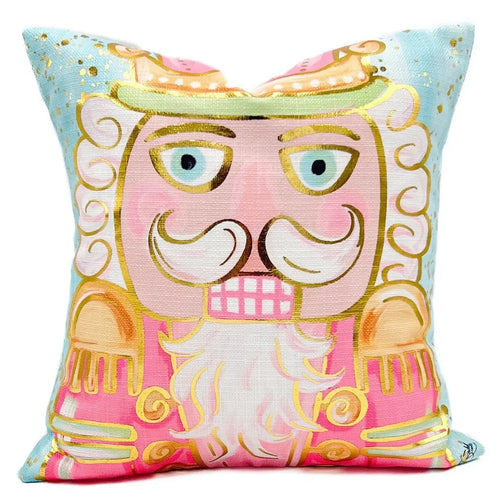 Pink & Mint Mr. Nutcracker Pillow 16