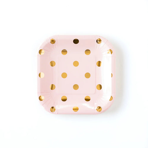 Blush and Polka Dot Plate - 7”