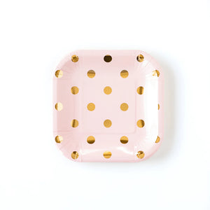 Blush and Polka Dot Plate - 7”