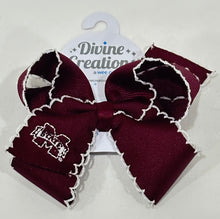 Load image into Gallery viewer, MSU Embroidered Moonstitch Bow