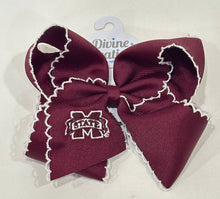 Load image into Gallery viewer, MSU Embroidered Moonstitch Bow