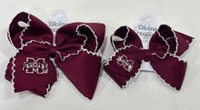 Load image into Gallery viewer, MSU Embroidered Moonstitch Bow