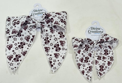 College Star Print Bow MSU