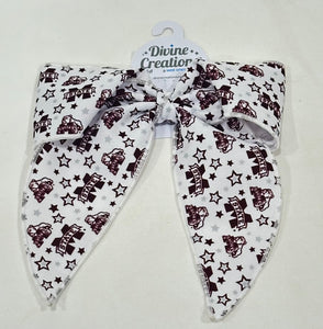 College Star Print Bow MSU