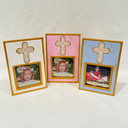 Cross Painted Wooden Frames