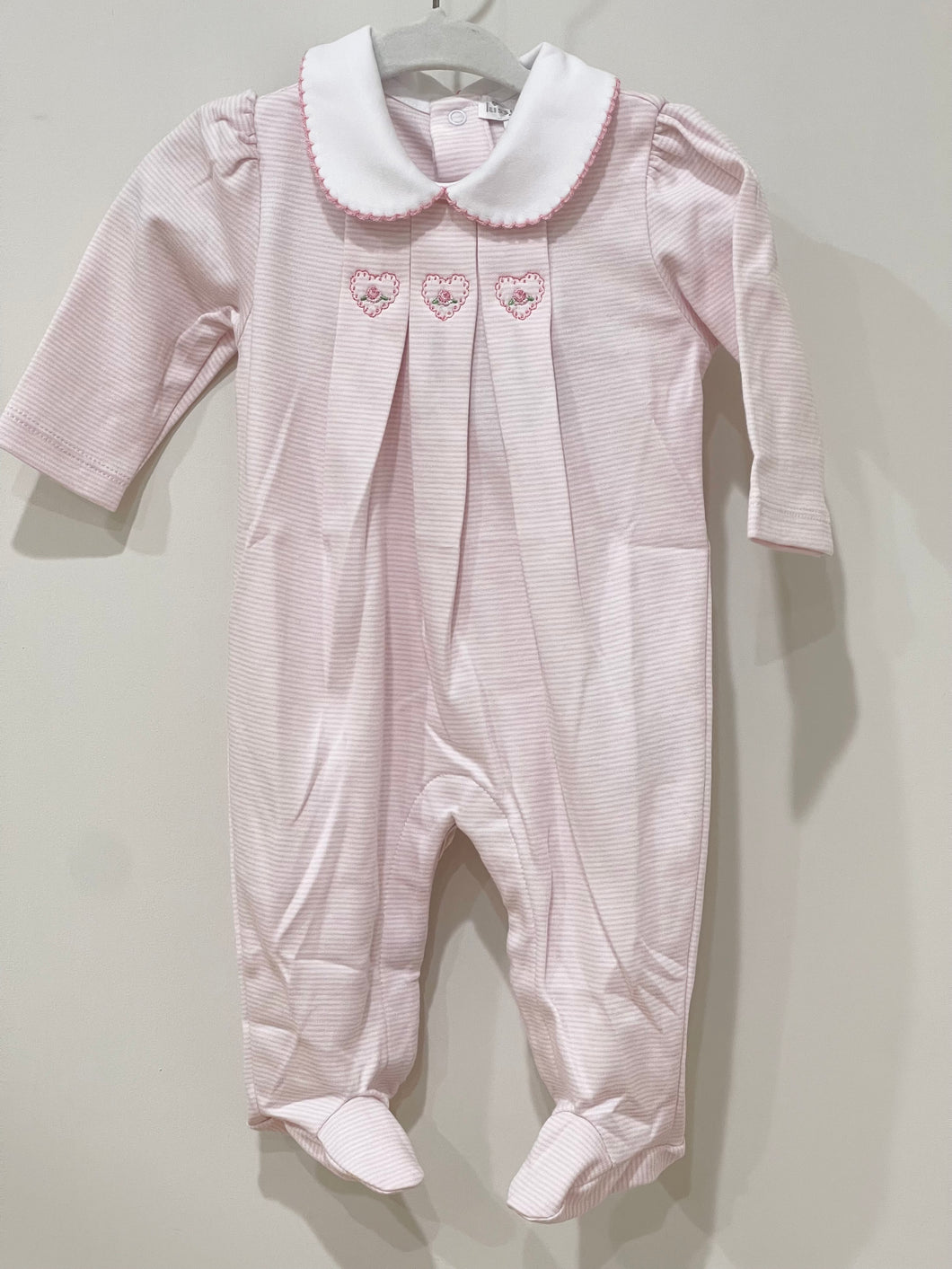 Pink Hearts with Rose Footie