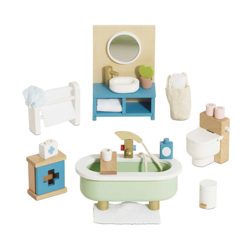 Wooden Dolls Bathroom set