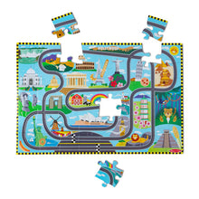 Load image into Gallery viewer, Race Around the World Tracks Floor Puzzle