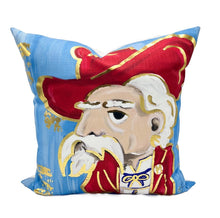 Load image into Gallery viewer, Red &amp; Blue Golden Colonel Reb 24" x 24" Pillow