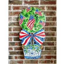 Load image into Gallery viewer, Beck’s Patriotic Flag Topiary in Pot
