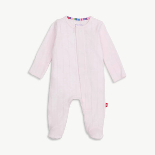 Love Lines Footie Pink