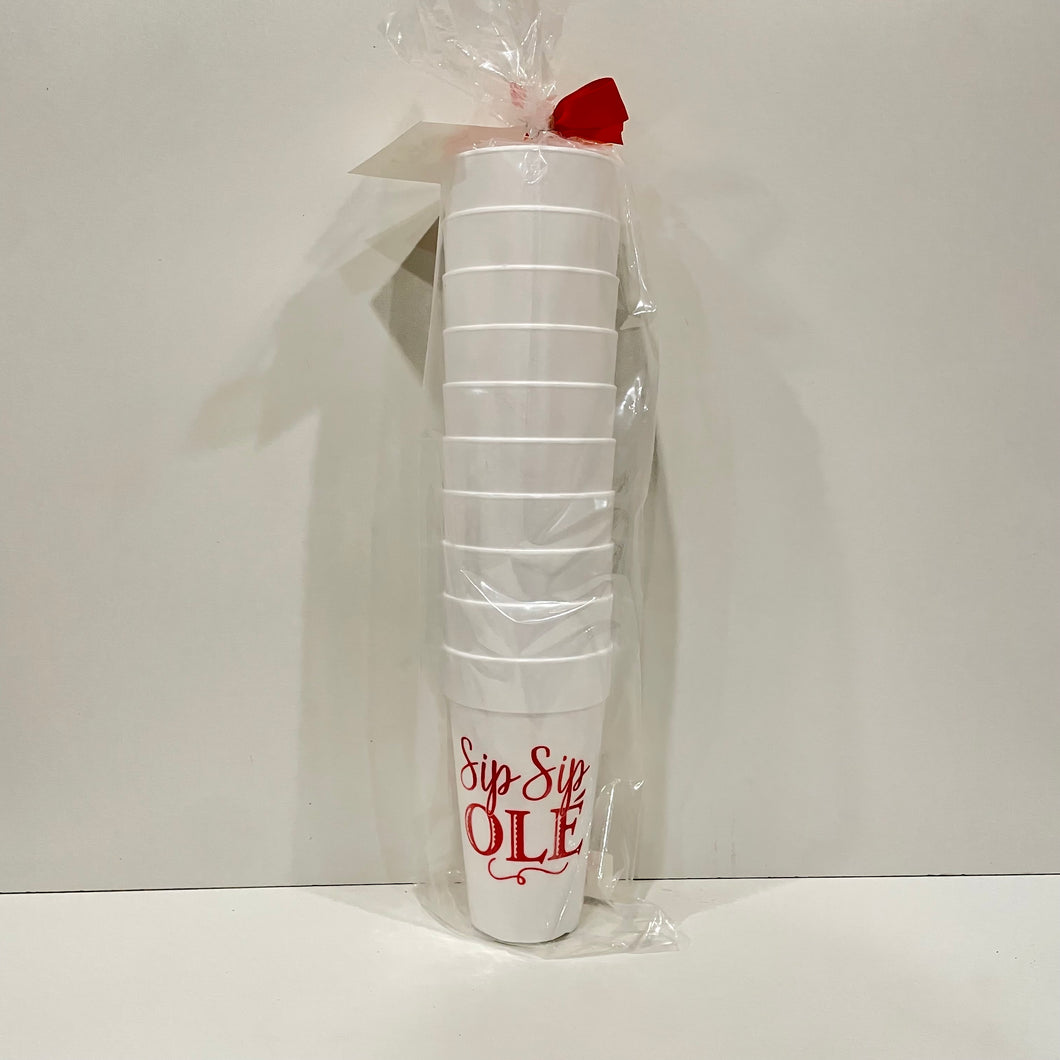 Ole Miss RB Styrofoam Cups