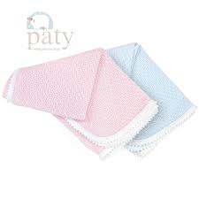 Knit Blanket with Pom Pom Trim