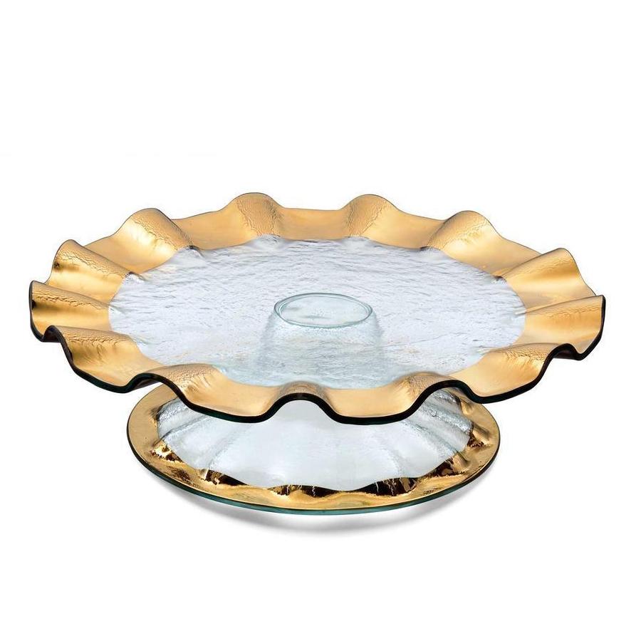 Ruffle Pedestal Cake Plate G128 P128