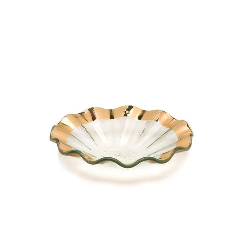 Ruffled Edge Glass Bowl G135 P135