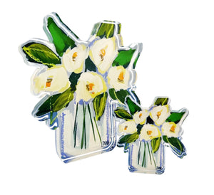 Lauren Dunn Floral Acrylic Blocks