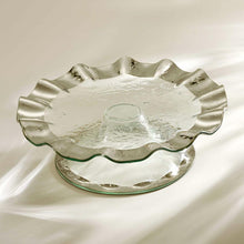 Load image into Gallery viewer, Ruffle Pedestal Cake Plate G128 P128